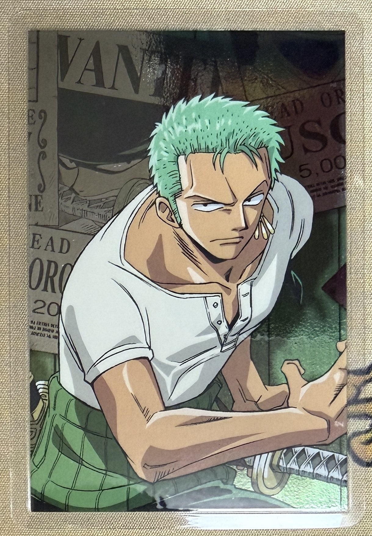 Zoro lami card close-up