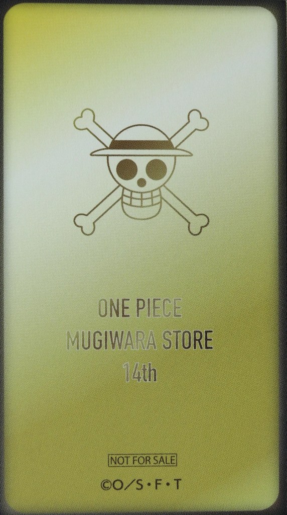 One Piece Mugiwara Store 14th anniversary bonus card back NOT FOR SALE design