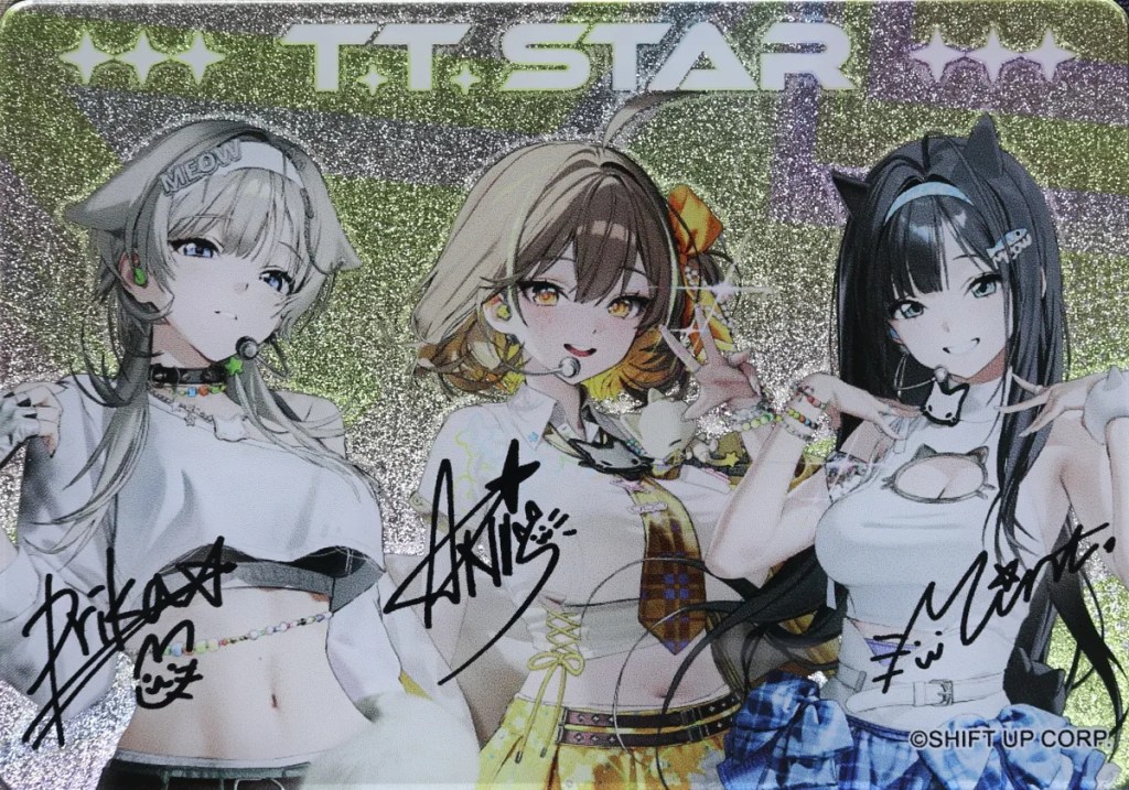 Prika, Anis & Mint Glitter Acrylic Cards Review – Signed cat-themed trio