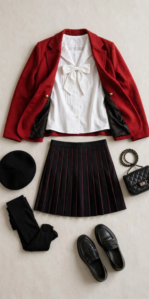 Sunny's Red Jacket School Daily Look