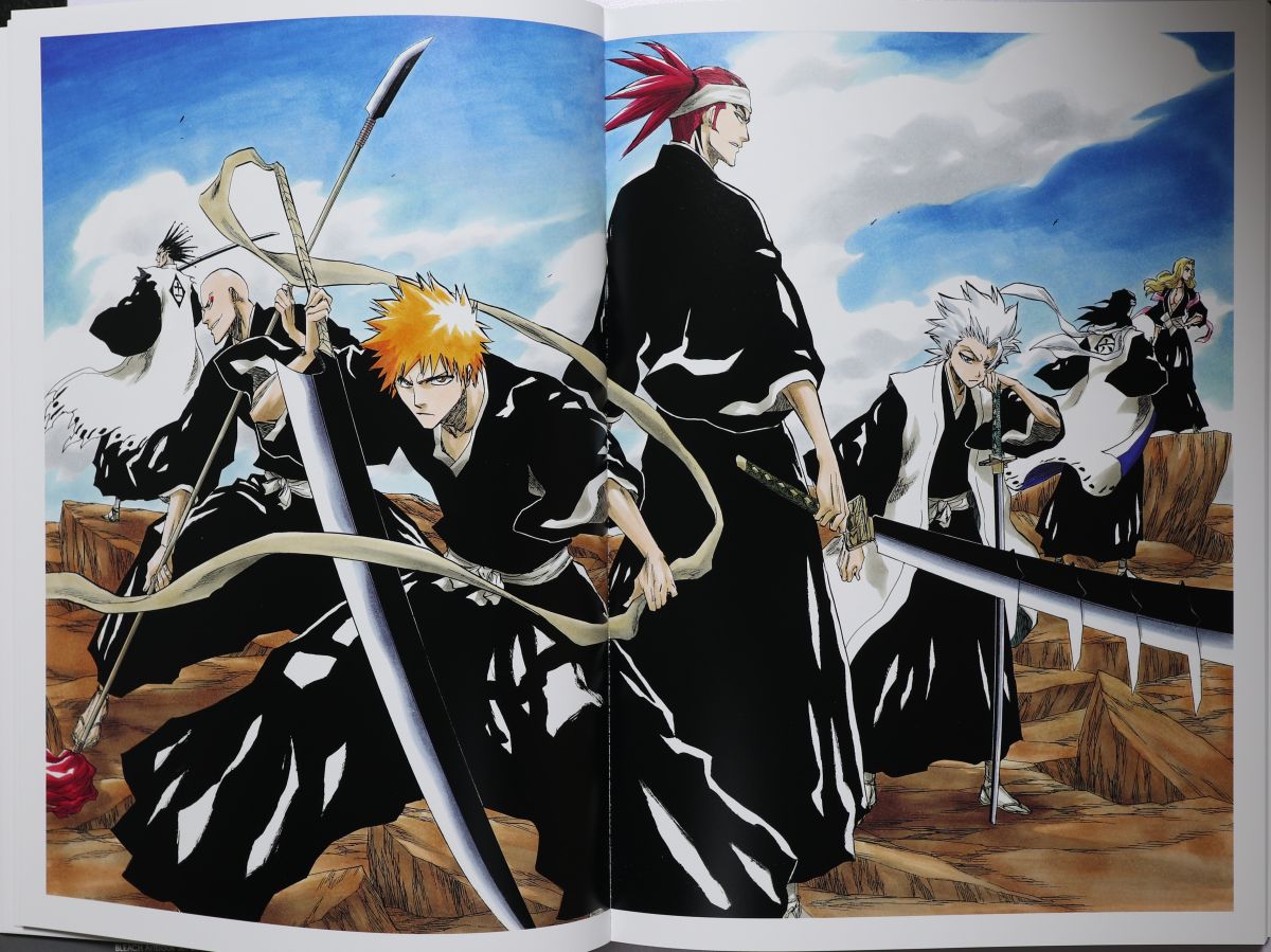 Group battle illustration spread